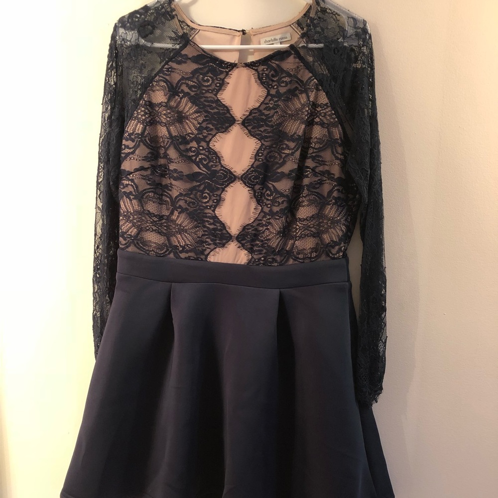 Deep Blue Lace Dress